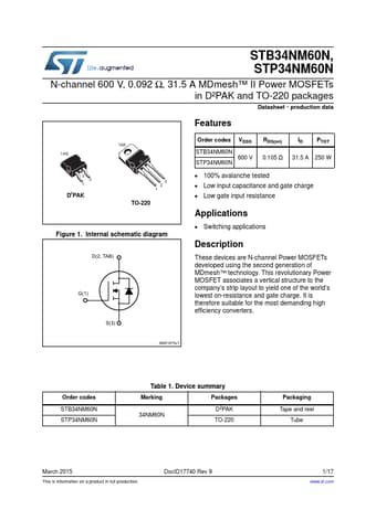  Datasheet Preview Page 1