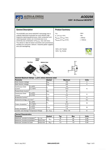  Datasheet Preview Page 1