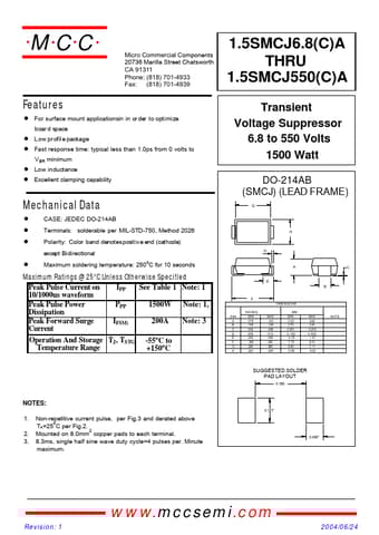  Datasheet Preview Page 1