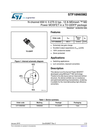  Datasheet Preview Page 1