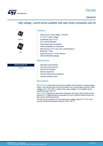  Datasheet Preview Page 1