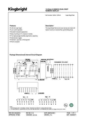  Datasheet Preview Page 1