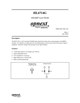  Datasheet Preview Page 1