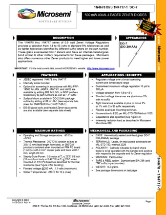  Datasheet Preview Page 1