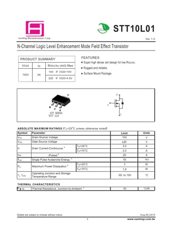 Datasheet Preview Page 1