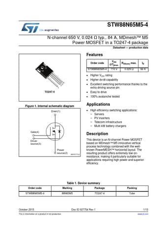  Datasheet Preview Page 1