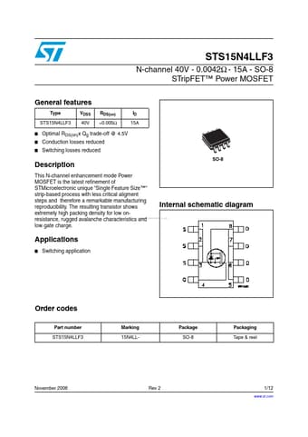  Datasheet Preview Page 1