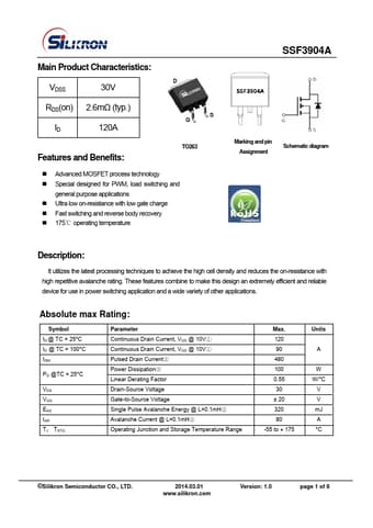  Datasheet Preview Page 1