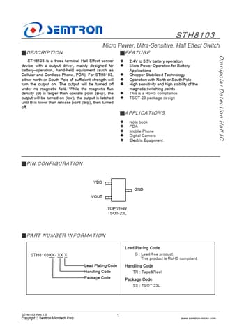  Datasheet Preview Page 1