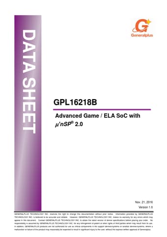  Datasheet Preview Page 1