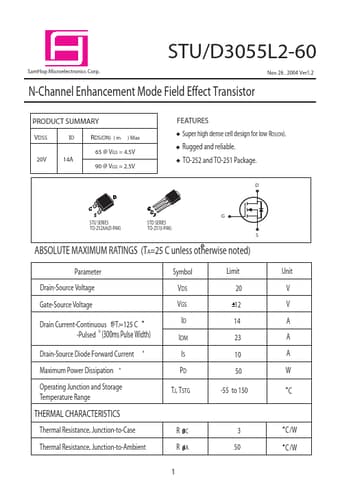  Datasheet Preview Page 1