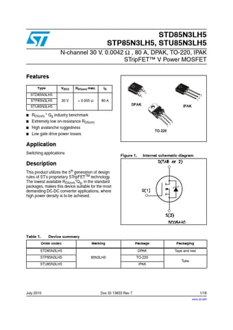  Datasheet Preview Page 1