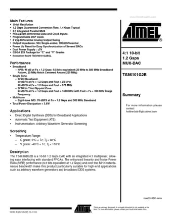  Datasheet Preview Page 1