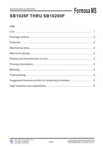  Datasheet Preview Page 1