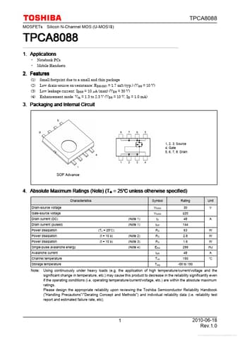  Datasheet Preview Page 1