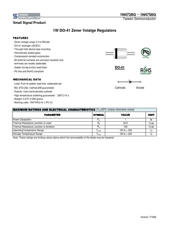  Datasheet Preview Page 1