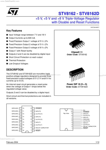  Datasheet Preview Page 1