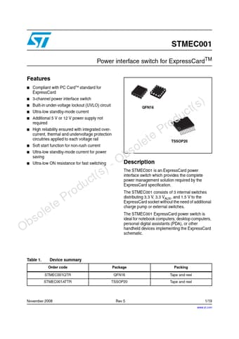  Datasheet Preview Page 1