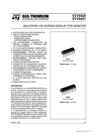  Datasheet Preview Page 1