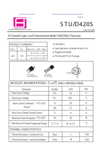  Datasheet Preview Page 1