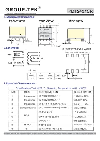  Datasheet Preview Page 1