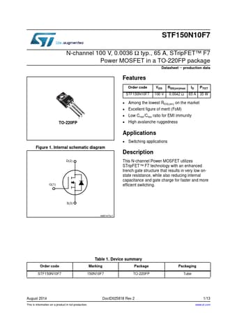  Datasheet Preview Page 1