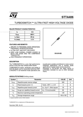  Datasheet Preview Page 1