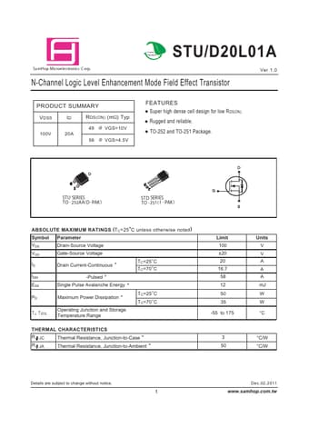  Datasheet Preview Page 1