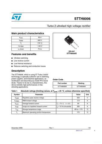 Datasheet Preview Page 1
