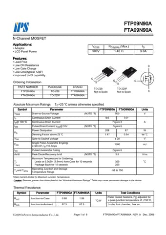  Datasheet Preview Page 1