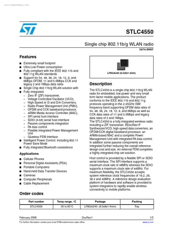  Datasheet Preview Page 1