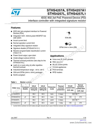  Datasheet Preview Page 1