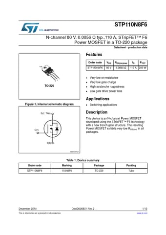  Datasheet Preview Page 1