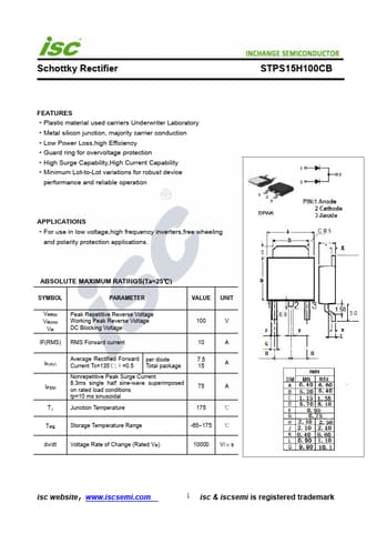  Datasheet Preview Page 1
