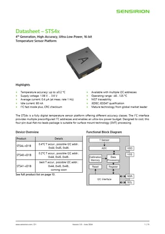  Datasheet Preview Page 1