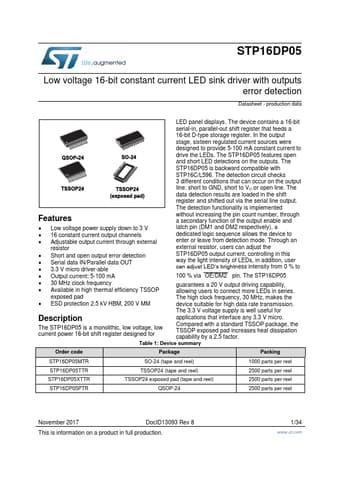  Datasheet Preview Page 1