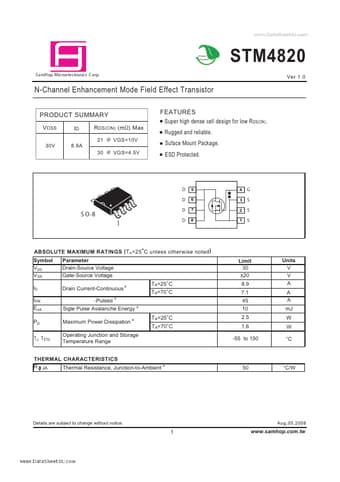  Datasheet Preview Page 1
