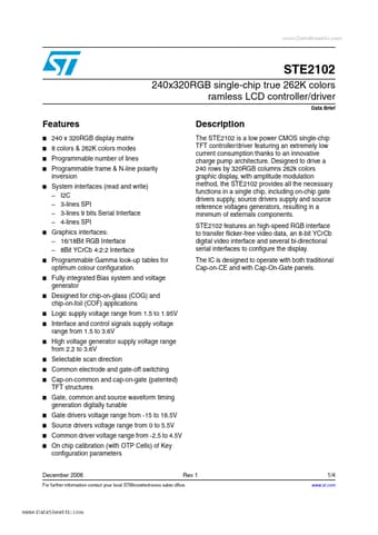  Datasheet Preview Page 1