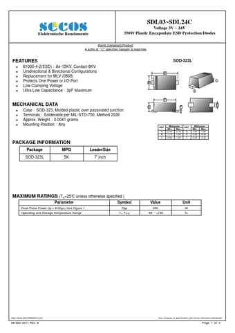  Datasheet Preview Page 1