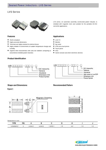  Datasheet Preview Page 1