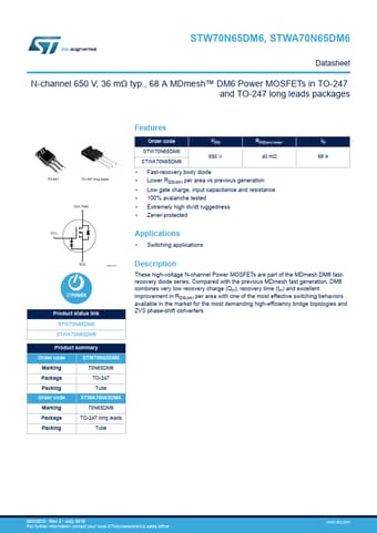  Datasheet Preview Page 1