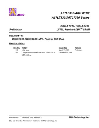  Datasheet Preview Page 1