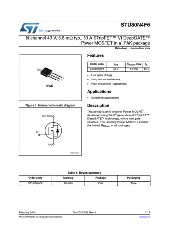  Datasheet Preview Page 1