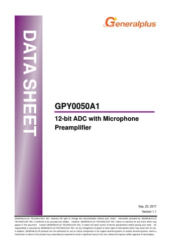  Datasheet Preview Page 1