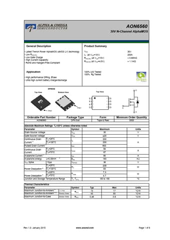  Datasheet Preview Page 1