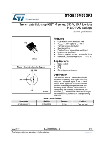  Datasheet Preview Page 1