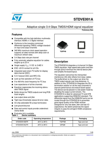  Datasheet Preview Page 1