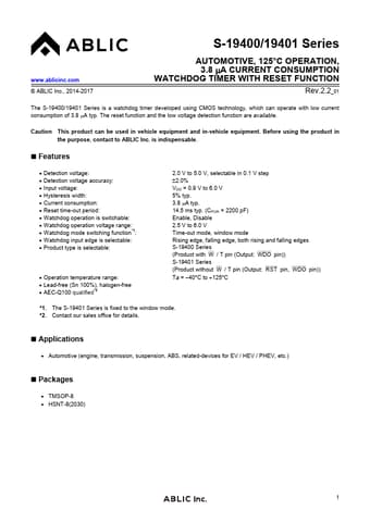  Datasheet Preview Page 1