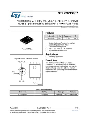  Datasheet Preview Page 1