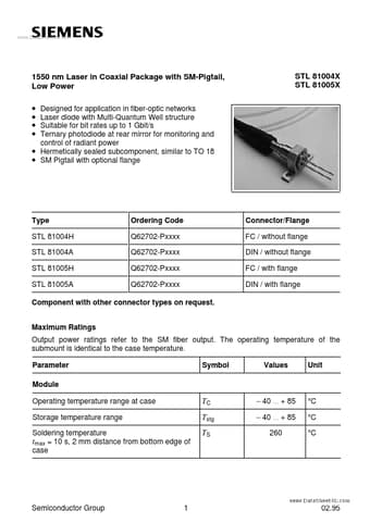  Datasheet Preview Page 1